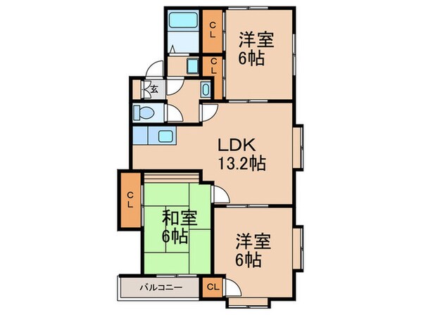 メモリ－伯水の物件間取画像